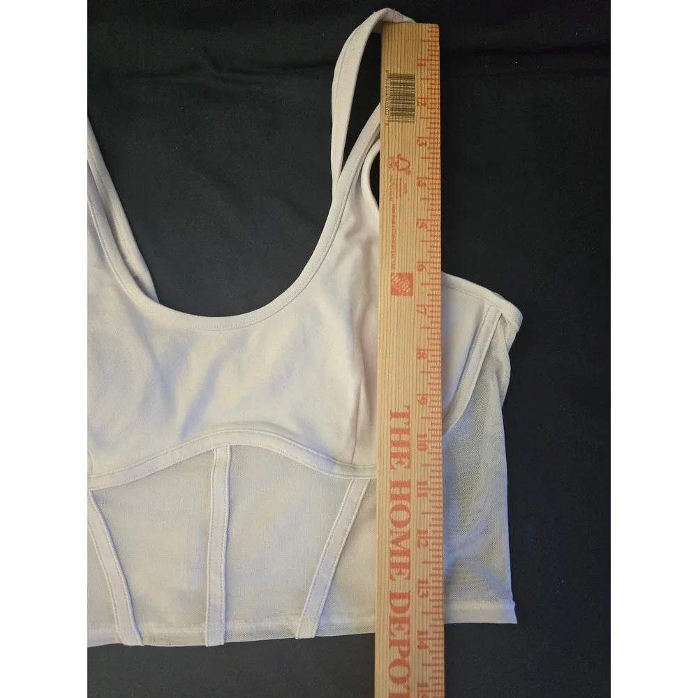 Alo Yoga Airbrush Mesh Corset Crop Tank Top Bra Women S